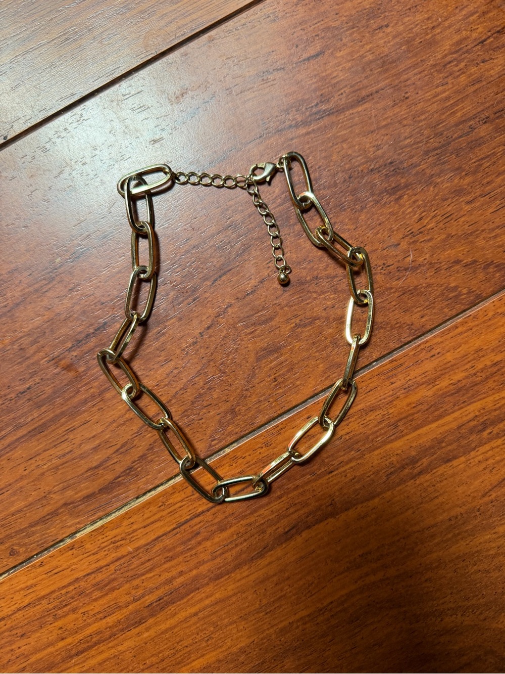 Amazon Gold Paperclip Chain Necklace with Adjustable Extender